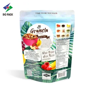 DQ PACK colorato DesignPrinting foglio di imballaggio Mylar borsa Stand Up cerniera custodia per il confezionamento di alimenti