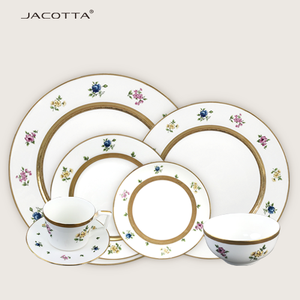 Juego de Vajilla de <span class=keywords><strong>Porcelana</strong></span> Fina Estilo Inglés para 6 Personas, <span class=keywords><strong>Platos</strong></span> de Cerámica de Lujo, Venta al por Mayor - Product Image 2