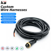 Konektor Soket Kabel Tahan Air GX16 4pin Kustom dengan Kabel Harness