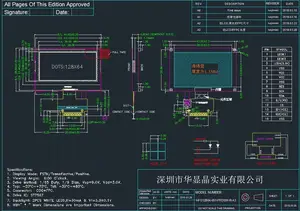 12864 Cog Lcd ekran FPC transctive tif Lcd ekran s küçük programlanabilir Lcd ekran