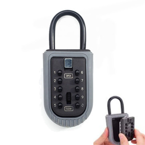 Lockbox Lockbox Long Shackle Outdoor Metal Combination Handle Wall Portable Lockbox Storage Waterproof Safe Storage Security Key Lock Box