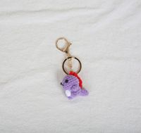 Mignon mini dinosaure crochet porte-clés crochet jouets Animal poupée sac pendentif à breloque à la main crochet dinosaure porte-clés en peluche porte-clés