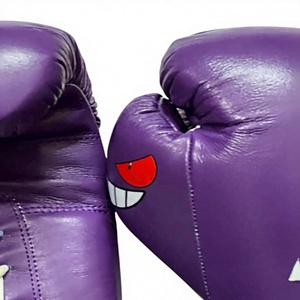 Ensemble de sparring personnalisé en cuir de vachette véritable - Gants de boxe - Protection inguinal - Casque de boxe - Gants de boxe personnalisés Winning - Violet - Product Image 5