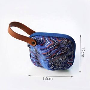 Estuche Rígido Portátil de Viaje para Juego de Té, Diseño Nuevo, EVA, Bordado Chino - Product Image 3