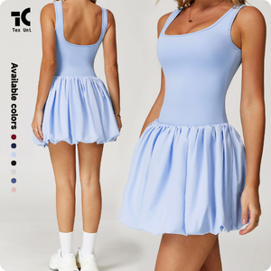 Vestido <span class=keywords><strong>DE</strong></span> TENIS deportivo para correr al aire libre con capa base antideslizante dos en uno - Product Image 4