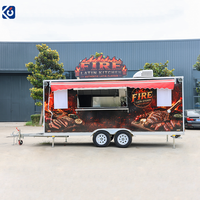 Remorque alimentaire commerciale de 5 mètres carrés, cuisine mobile, tacos, chips, bonbons, camion de restauration, remorque de traiteur