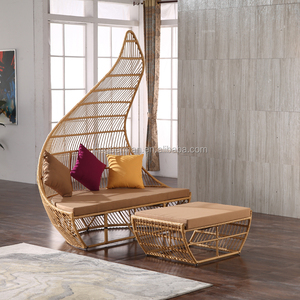 Chaise longue de piscine en rotin avec structure en aluminium pour l'extérieur - Product Image 5