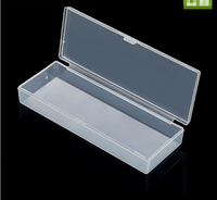 Boîte en plastique PP translucide avec couvercle à clip, boîte de rangement et d'emballage multi-usages pour l'emballage de petites pièces