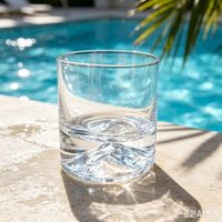 Vaso de Whisky de Cristal Térmico sin Plomo, con Diseño de Montaña, Aprobado por la FDA y LFGB, OEM/ODM, con Logotipo Personalizado, para Servir Agua y Jugos