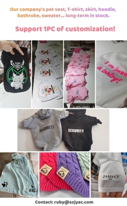 야외용 맞춤형 강아지 코트 강아지 의류 반려동물 옷 리드줄 구멍 포함 반려견 고양이 스웨트셔츠 반려견 후드티 - Product Image 6