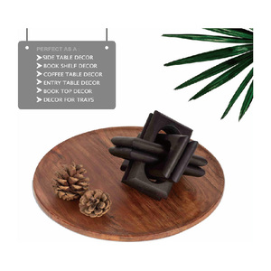 Chaîne en <span class=keywords><strong>bois</strong></span> décorative pour <span class=keywords><strong>table</strong></span> <span class=keywords><strong>basse</strong></span> et étagère |   Sculpture artisanale en <span class=keywords><strong>bois</strong></span> de manguier - Product Image 3