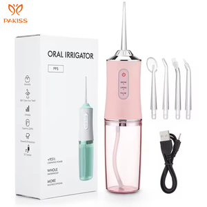 PAKISS Portable Cordless Dental <b>Water</b> <b>Flosser</b> Rechargeable for Oral Irrigator Waterproof Teeth Cleaner for Household Use Travel - Product Image 1