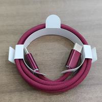 Câble de charge rapide USB C vers USB C 60W PD 1m en alliage d'aluminium et nylon tressé pour iPhone 18
