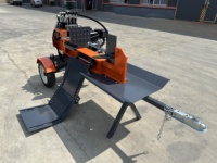 Mesin Pembelah Kayu Listrik 18 Ton Baru, Prosesor Kayu Bakar Hidrolik 500Mm, Motor 15Kw 400V 3 Fasa, Otomatis Penuh, Pisau X Tetap