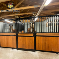 Crédible Fournisseur de Luxe Style Européen Cheval Stable Porte Coulissante Rentable Métal Acier Cheval Grange Stalles