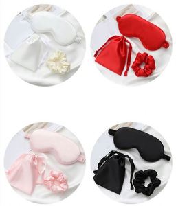 100% Pure Mulberry Eye Mask 22 Momme Adjustable Strap Light Blocking Silk Storage Bag Box for Sleep <b>Travel</b> <b>Gift</b> Set - Product Image 4