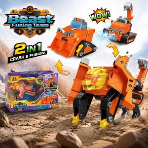 Juguete 2 en 1 Transformable, Robot León Fusionado, Vehículo de Construcción, Figura de Acción para Niños, Regalo para Niños - Product Image 2
