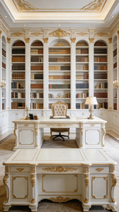 French Palace-Style Corner Wall <strong>Bookcase</strong> <strong>Solid</strong> <strong>Wood</strong> Carved Extra Large Open Storage Background Cabinet Villa Study Furniture - Product Image 4
