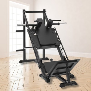 Dinuo 2-en-1 Leg Press & Hack Squat |   45 °   Appareil de musculation <span class=keywords><strong>à</strong></span> charge libre pour les cuisses et les <span class=keywords><strong>mollets</strong></span>, idéal pour les salles de sport commerciales - Product Image 2
