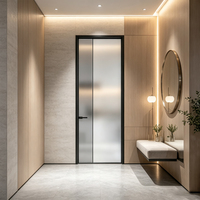 Portes en verre en alliage d'aluminium certifiées CE XAS - Design moderne, résistantes à l'eau, ouverture latérale, verre simple/tempré