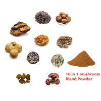 Vente chaude Lions Crinière Cordyceps Reishi Chaga Queue De Dinde Extrait De Champignon Poudre De Champignon Biologique Mélange De Poudre De Champignon