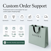 Sacs shopping en papier personnalisés avec poignées en ruban noir pour emballages cadeaux de luxe, boutiques et commandes en gros avec logo de marque