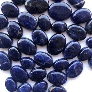 Piedra de Sodalita Azul Natural de The Jewel Creation, Gema Ovalada Lisa, Cabujón Suelto Semiprecioso, Certificado IGI, para Joyería - Product Image 4