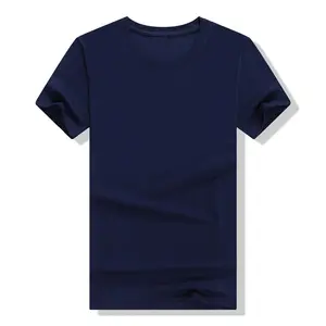 공장 직영 60% 면 40% 폴리 에스테르 단색 O 칼라 남성 패션 캐주얼 티셔츠