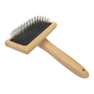 Sıcak satış <span class=keywords><strong>Pet</strong></span> bakım fırça bambu ahşap & köpek kedi saç bakım için yumuşak kıllar ile paslanmaz çelik saplar <span class=keywords><strong>Comber</strong></span> mutlak güvenlik - Product Image 3