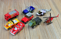 Coche de Policía Pequeño de Metal a Escala 1:64, Novedad, Económico, Popular, de Rueda Libre y Fundido a Presión