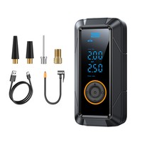 Compresseur d'Air Portable ABS pour Pneus de Voiture Moto 150psi, Mini Pompe Gonflable sans Fil avec Écran LED pour Vélo
