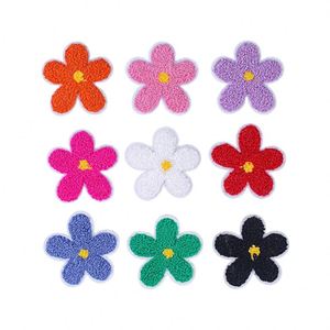 Factory Sale Iron on 5cm/8cm Colorful Embroidered Chenille Flower Patches - Product Image 2