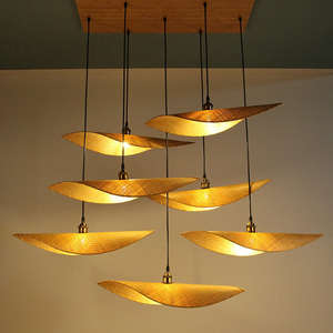 High Quality Bamboo Wicker <b>Lampshade</b> Pendant Lights New Product Hot Design No Minimum Quantity - Product Image 5