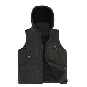 Chaleco con Capucha y Forro de Terciopelo para Invierno, Abrigo Deportivo Unisex para Clima Frío y Cálido, Overol para Fotógrafos y Reporteros al Aire Libre - Product Image 5