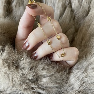 Ensemble <span class=keywords><strong>de</strong></span> bijoux pour <span class=keywords><strong>femme</strong></span>, collier et bracelet à maillons en acier inoxydable plaqué <span class=keywords><strong>or</strong></span> 18 carats, motif <span class=keywords><strong>grain</strong></span> <span class=keywords><strong>de</strong></span> <span class=keywords><strong>café</strong></span> et nez <span class=keywords><strong>de</strong></span> cochon, anti-ternissement, tendance - Product Image 5
