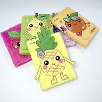 Haute qualité enfants papeterie personnalisé moelleux Journal cahiers avec serrure et clé en peluche crème glacée mignon dessin animé journal à fourrure cahier