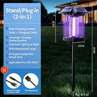 Nouvelles lampes solaires anti-insectes pour extérieur, jardin, anti-moustiques et anti-mouches, avec détection intelligente, conception non toxique, vente en gros