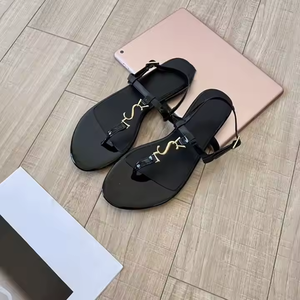 Sandalo con plateau da <span class=keywords><strong>donna</strong></span> 2025 all'ingrosso moda scarpe piatte <span class=keywords><strong>in</strong></span> <span class=keywords><strong>pelle</strong></span> da esterno sandali estivi da <span class=keywords><strong>donna</strong></span> pantofola - Product Image 2