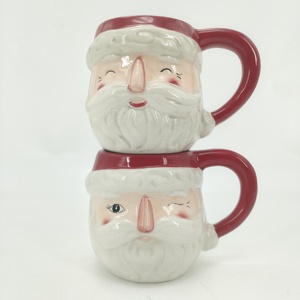 Venta al por mayor personalizado lindo Navidad 3D Santa Claus <span class=keywords><strong>tazas</strong></span> de cerámica regalos de Año Nuevo <span class=keywords><strong>tazas</strong></span> económicas - Product Image 4