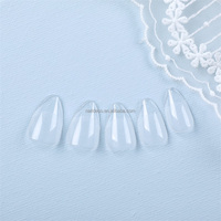 Embouts de gel doux naturel pré-gravés, couverture complète, rugueux, mat, en forme de Stiletto, à pression sur les ongles, nouvelle collection