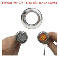 Indicateur LED 12V/24V rond pour feux de position latéraux de remorque jaune blanc rouge clignotant pour camions Nouveaux feux de gabarit