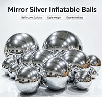 Gros Ballon Miroir Gonflable en Argent, Sphère Miroir Métallique, Ballon Miroir Gonflable à Vendre
