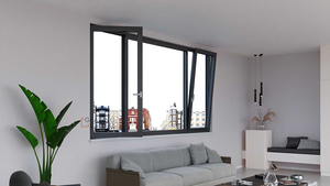 Fenêtre battante en alliage d'aluminium, norme européenne, antivol, étanche, résistante aux intempéries, en verre trempé, insonorisée, pour salle de bain et hôtel - Product Image 6