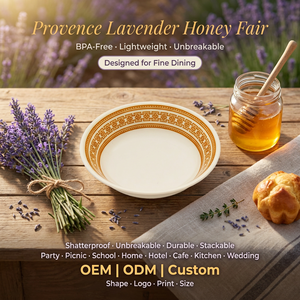 <span class=keywords><strong>Assiette</strong></span> Ronde en Mélamine Crème Classique É<span class=keywords><strong>l</strong></span>égante OEM ODM 5,5 po pour Café, Bistro, Brunch, Croissant, Pâtisserie - Product Image 1