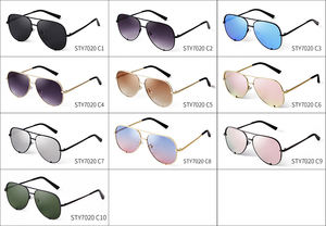 ADE WU STY7020 Occhiali da Sole <span class=keywords><strong>Aviator</strong></span> Oversize in Metallo per Uomo e Donna, Occhiali Classici con Doppio Ponte, Lenti Rosa - Product Image 6