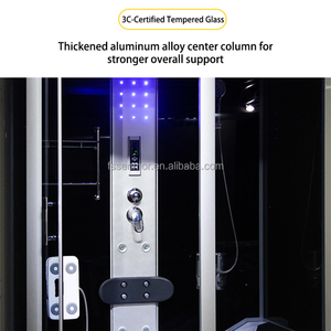 <span class=keywords><strong>Cabine</strong></span> <span class=keywords><strong>de</strong></span> <span class=keywords><strong>douche</strong></span> complète LED <span class=keywords><strong>de</strong></span> luxe à prix abordable <span class=keywords><strong>de</strong></span> l'usine <span class=keywords><strong>de</strong></span> Foshan avec baignoire, massage des pieds, vapeur et bain à remous pour hôtel - Product Image 3