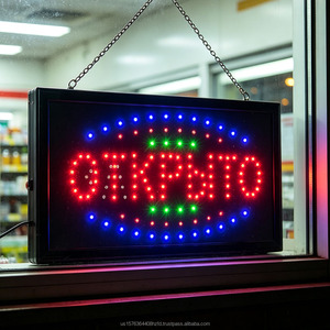 220V Russian LED <b>sign</b> colorful high brightness shop <b>sign</b> indicator light PVC billboard ambient light luminous letters customize - Product Image 1