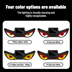 Lumière néon LED dynamique à expression variable pour voiture, lumière solaire œil de démon, lumière d'avertissement anti-collision pour vitre arrière - Product Image 6