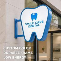 Letrero Luminoso LED Personalizado de Doble Cara para Montaje en Pared Exterior, Logotipo para Negocios, Letrero Luminoso LED con Forma Personalizada