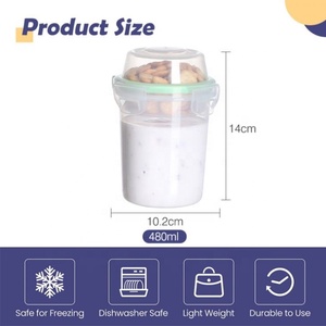 Juego de Recipientes Herméticos Portátiles de Plástico PP Ecológicos de Doble Capa para Almacenamiento de Alimentos con Cuchara y Tenedor para Bebé, Venta al Por Mayor - Product Image 2